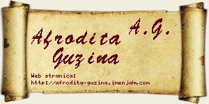 Afrodita Guzina vizit kartica